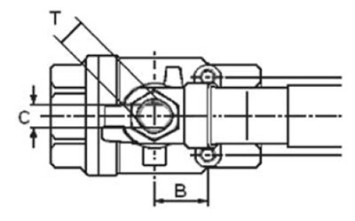 2 Piece Seal Welded Ball Valve Drawing