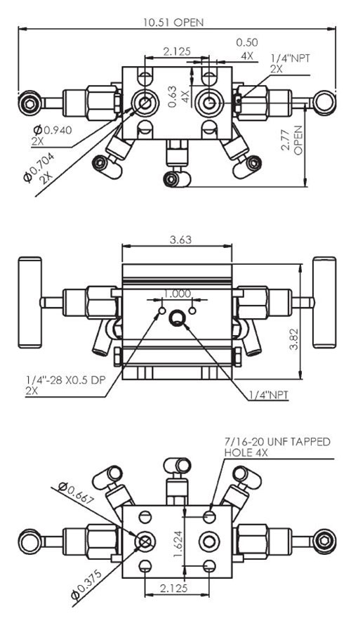 TM-JM37 Series Flange x Flange Dimensions