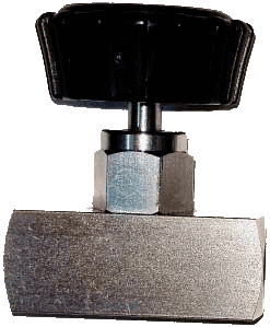 Diagram of Stainless Steel Mini Valves with PEEK™ Seats - 1/4" NPT Female to Female