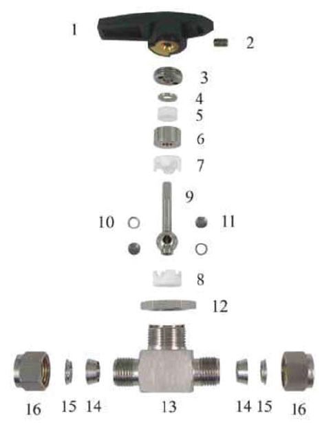 Twin Ferrule Tube Ended Ball Valve Parts